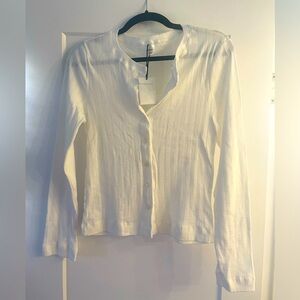 Leset pointelle cardigan. New with tags.